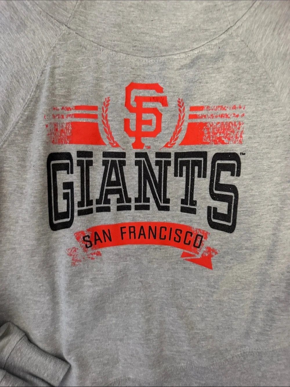 San Francisco Giants girls Gray Hoodie with Orange & Black Logo